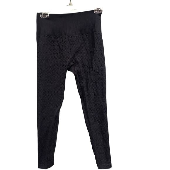 Joy Lab Womens Black Textured Leggings Size Medium Athletic Athleisure - Picture 1 of 3